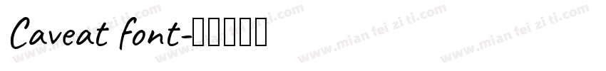 Caveat font字体转换